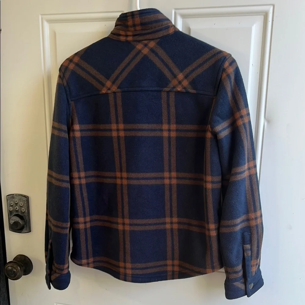 Eddie Bauer Kids Plaid Jacket - Navy and Brown Shacket